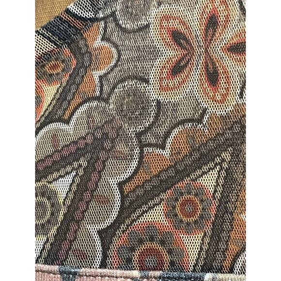 Desigual Mocha Brown Geo-Floral Print Sleeveless Dress Large - Picture 4 of 11